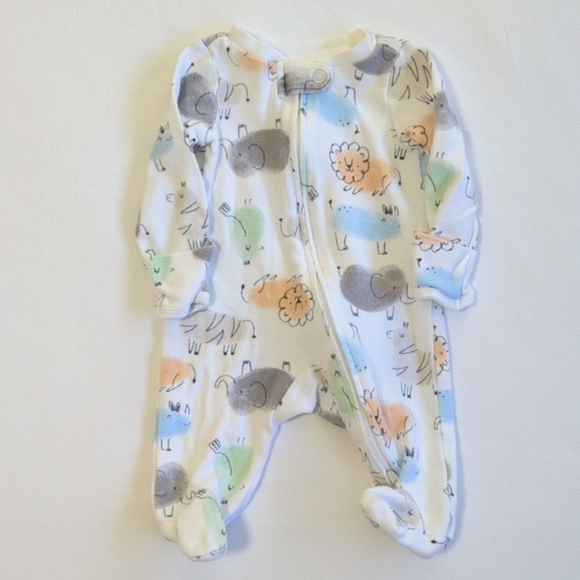 carter's 2-pack cotton zipper footie sleeper pajamas neutral unisex newborn baby - Picture 3 of 11